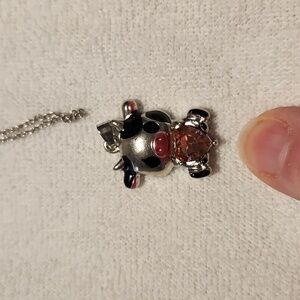Cow necklace with silver chain